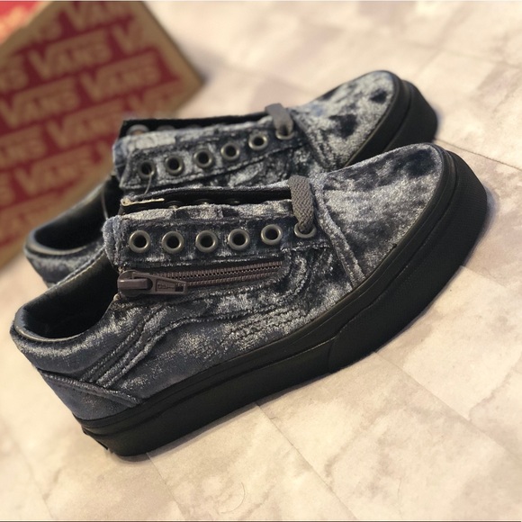 Vans Other - Vans Velvet Blue/Gray and Black New 11 Kids
